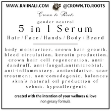 Load image into Gallery viewer, 5 in 1 Serum: hair, face, hands, body, beard | 4/8 oz
